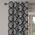 thumbnail image 2 of Ambesonne Damask Grommet Curtain, Timeless Foliage Leaves, 50" x 96", Grey Black and White, 2 of 6
