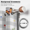 thumbnail image 2 of Outdoor Curtains for Patio Waterproof, Spring Mushrooms Outdoor Privacy Panels Grommet, Farmhouse Pastoral Botanical Gray Plaid Blackout Outside Curtains for Porch/Cabana 54"x95", 1 Panel, 2 of 8