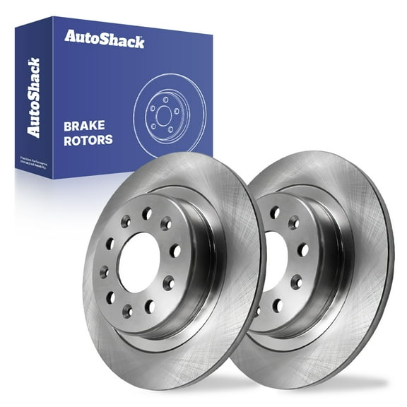 AutoShack 11.34" (288 mm) Rear Solid Brake Rotors | Replacement for 2018-2025 Chevrolet Equinox 2016-2025 Chevrolet Malibu 2018-2024 GMC Terrain 2017-2018 Buick Envision | 2-PC Set