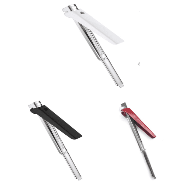 Abridor de tarros de acero inoxidable, botella ajustable para manos débiles, color blanco