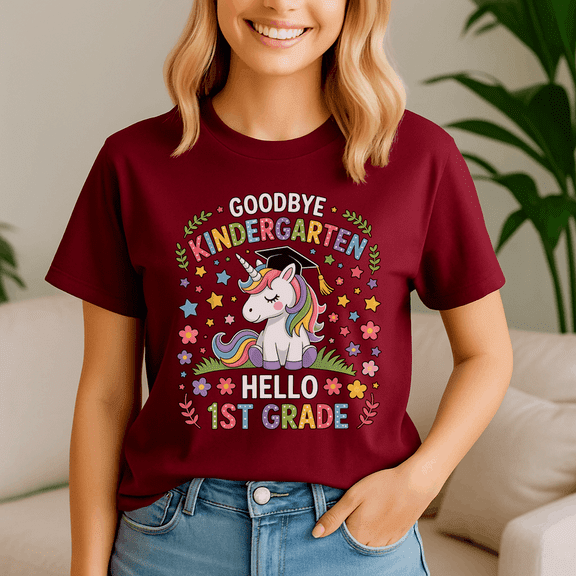 Hello First Grade Pre K Graduation , Back To School Shirt, Happy First Day Of School Tshirt, Cute Teacher Gift, 1St Day Of School Tee, School Shirt, Kindergarten