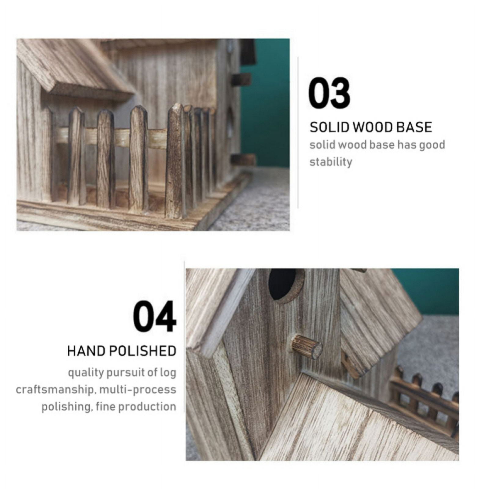 Outdoor Wooden Bird Nests Adult Craft Kits Natural Wood Bird Houses Hanging Bird Houses Bird Houses Children's Decorations Bird Feeder Kits Children's Garden Decorations