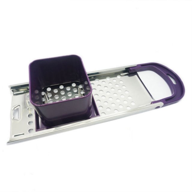 Crea fideos de huevo y pasta perfectos con la herramienta de cocina con cuchilla de acero inoxidable Máquina para hacer spaetzle morada
