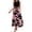 A-Light Pink, variant on Women's Casual Summer Crewneck A Line Sleeveless Print Flowy Boho Long Maxi Dress with Belt, Dark Green S