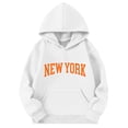 thumbnail image 3 of Gubotare Girls Oversized Hoodies California Letter Print Pullover Hoodie Sweatshirt Long Sleeve Casual Loose Pullover Tops 4-13Years (White, 3-4 Years), 3 of 3