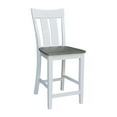 thumbnail image 4 of Ava Solid Wood Counterheight Stool - in White/Heather Gray, 4 of 10