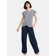 thumbnail image 2 of Time and Tru Women's and Women's Plus Twist Front Top with Flutter Sleeves, Sizes XS-3XL, 2 of 5