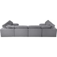 thumbnail image 5 of Meridian Furniture Serene Grey Linen Fabric Deluxe Modular Sectional, 5 of 18