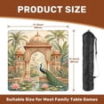 thumbnail image 2 of Mahjong Mat 31.5" x 31.5" Ornate Mughal Inspired Garden Peacock Lotus Pond Tropical Florals Non-Slip Noise Reduction American Mahjong Tiles Table Cover for Dominoes Poker Card Board Games Gift, 2 of 8
