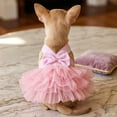 thumbnail image 6 of XXS Dog Clothes Girl, Female Dog Dresses for Small Dogs Girl, Pink Dog Tutu Dress, Sweet Puppy Princes Skirt with Dog Bowknot Clips, Spring Summer Pet Apparel for Toy Poodle Chihuahua Yorkie, 6 of 6