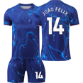 thumbnail image 1 of Ballon de Sport Réplique Bleu JOAO FELIX No. 14 Domicile et Extérieur 2526, 1 of 2
