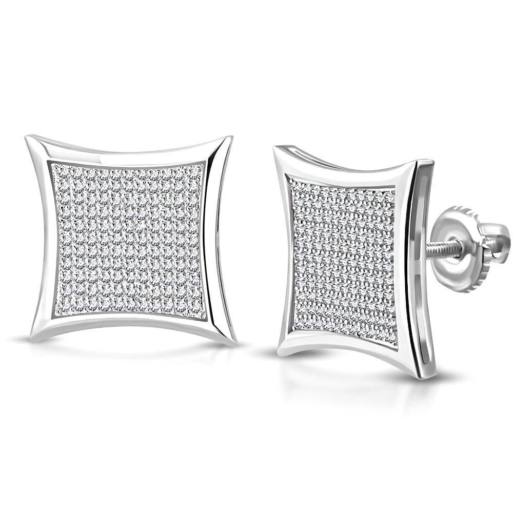 Sterling silver screw back stud earrings Clearance