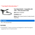 thumbnail image 2 of Turn Signal Switch - Compatible with 1995 - 1999 Chevy K1500 1996 1997 1998, 2 of 2