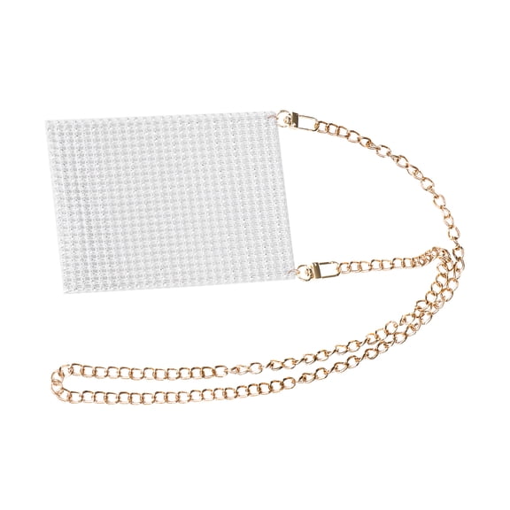 COSMOBETTY 1Pcs Women Crossbody Phone Bag Rectangular White Polyester for Work