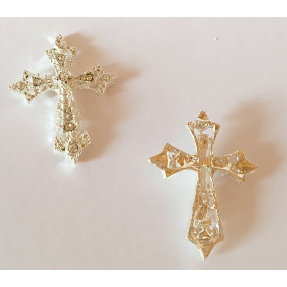 Filigree Cross Diamante Embellishment