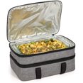 thumbnail image 6 of Dawhud Direct | Vp Home Double Casserole Insulated Travel Carry Bag Heather, 6 of 6