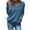 Blue, variant on Women's Long Sleeve V Neck Pullover Tops Oversized Chunky Knitted Loose Jumper Sweaters