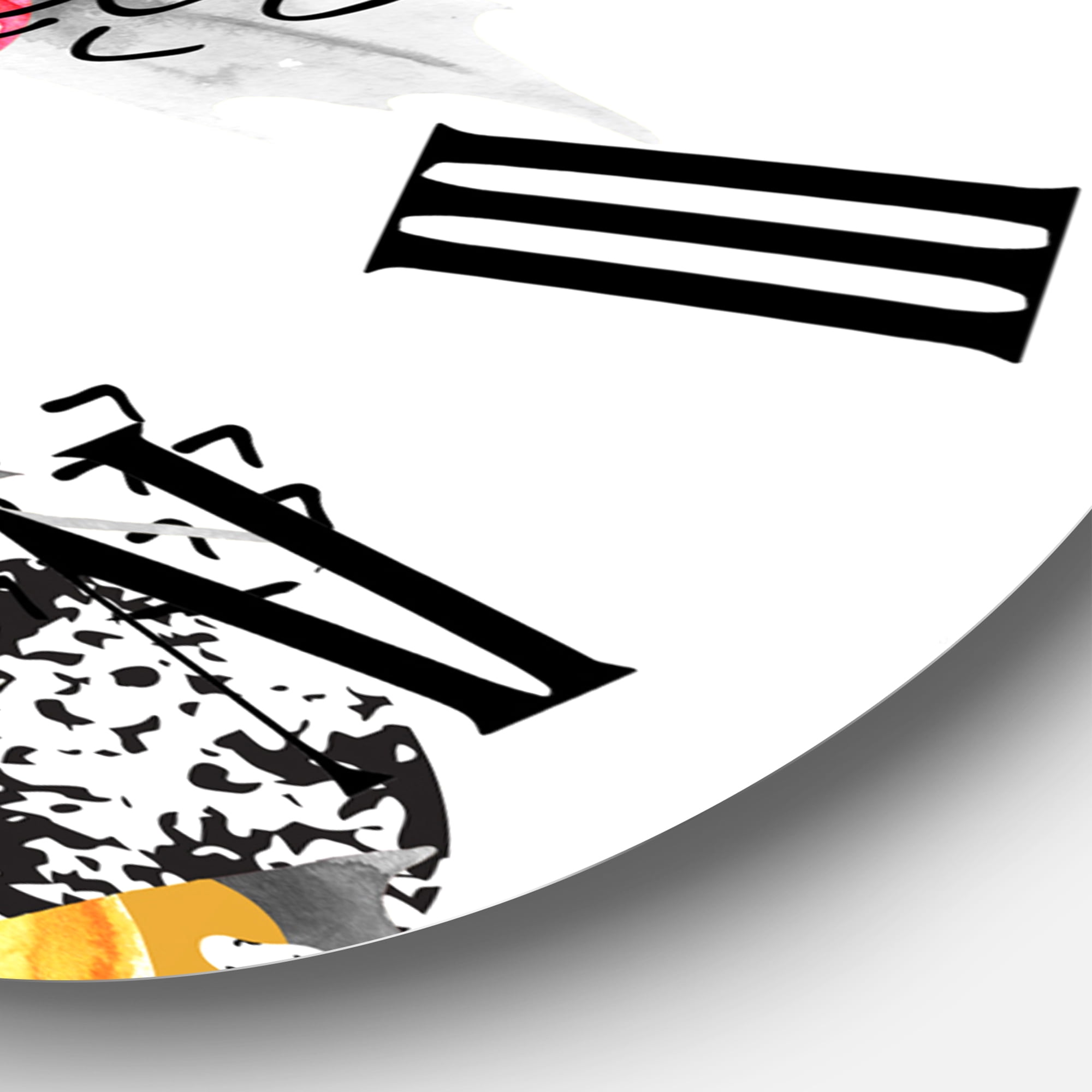 Designart 'Minimal Fluid Shapes In Bauhaus Memphis Style' Modern Wall Clock