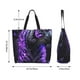thumbnail image 5 of Disketp Purple Plant White Tiger Bolsa Tote Estampada para Mujer, Bolso de Hombro y de Mano para Compras y Viajes, 5 of 8