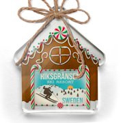 Ornament Printed One Sided Riksgr?nsen Ski Resort - Sweden Ski Resort Christmas 2021 Neonblond