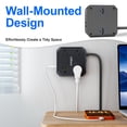 thumbnail image 4 of Extension Cord 10 Ft, New Surge Protector with 8 Outlets Extender 4 USB Ports (2USB C), Large Desk Power Strip with Long Cord, Flat Plug, Wall Mount for Office Home College Dorm Essentials, White, 4 of 19