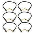 thumbnail image 2 of 6 Pack Guitar Patch Cable Right Angled Plugs Slim Right Angle Guitar Patch Cable Kit Electric Bass Keyboards Effects, 2 of 7