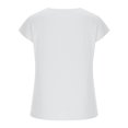 thumbnail image 2 of QLEICOM Womens Summer Tops Oversized T-shirts Solid Short Sleeve V-Neck Casual Loose Tunic Tank Tops Women Shirts Blouses White S, 2 of 5