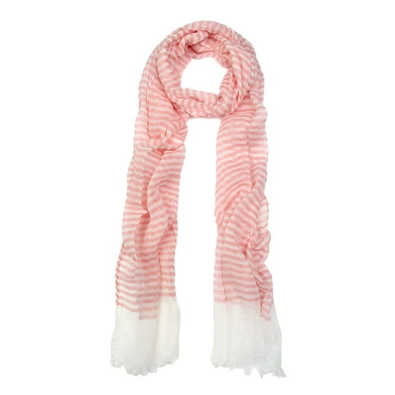 Pure Cotton Lightweight Narrow Striped Fashion Scarf