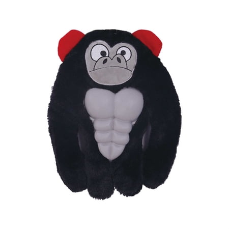GleamNest Interactive Rubber Muscle Chew Dog Toy with Squeak for Aggressive Chewers Black Extra Long