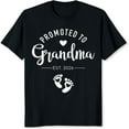 thumbnail image 2 of 100% Cotton Promoted To Grandma Est 2026 Footprints T-Shirt, 2 of 5