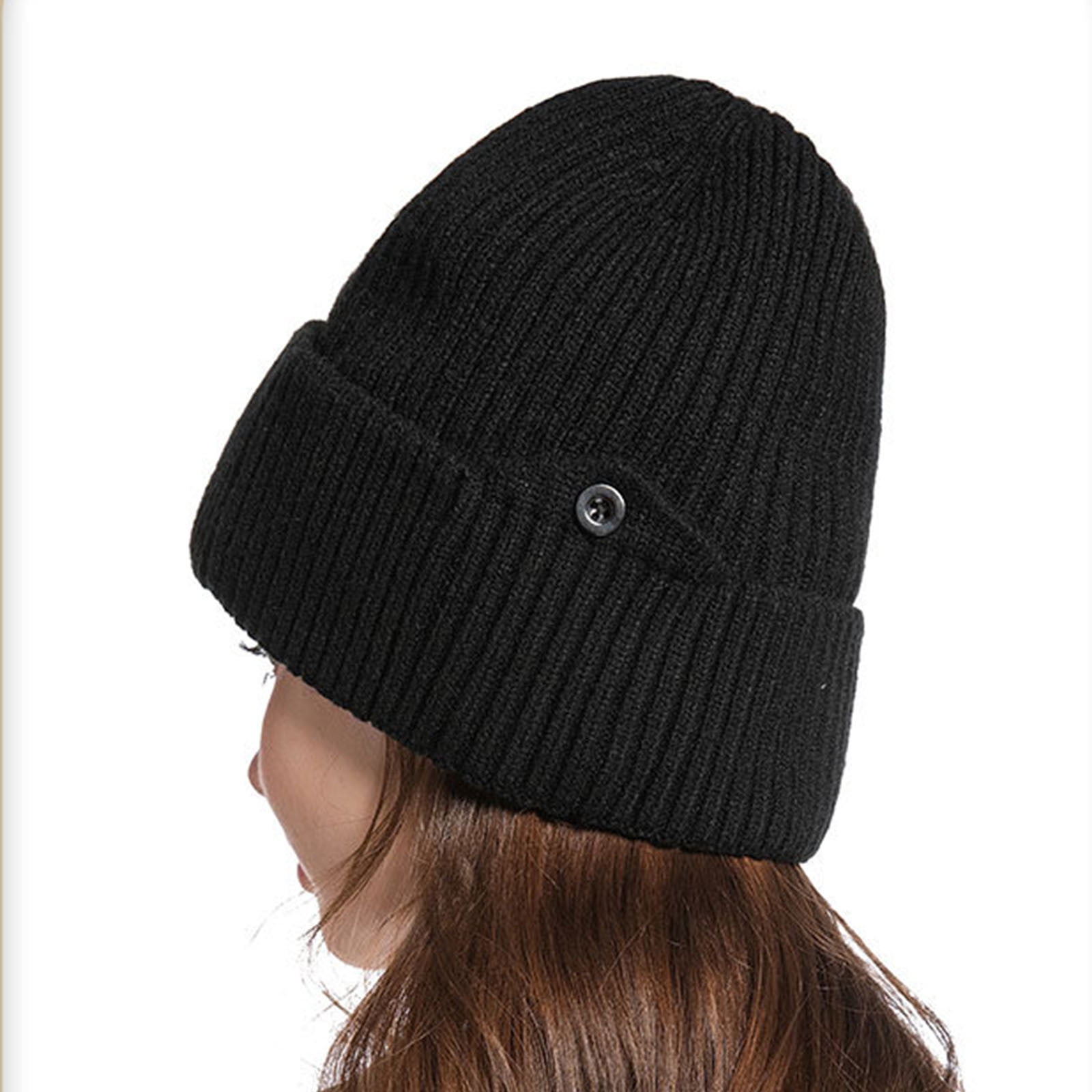 QQAMB Women Men Heated Beanie Hat,Electric Rechargeable Warm Winter Heated Fleece Cap