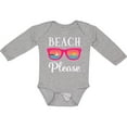 thumbnail image 3 of Inktastic Beach Please Sunglasses Gift Girls Long Sleeve Baby Bodysuit, 3 of 5