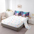 thumbnail image 3 of Erosebridal Kawaii Axolotl Bed in a Bag Twin size, Blue Pink Bed Set, Lake Lotus Reversible Bedding Twin Size, Ultra Soft Bedroom Decoration, 7-Piece, 3 of 6