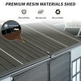 thumbnail image 3 of Upgraded 8x6ft Outdoor Resin Garden Tool Shed with Floor&2 Windows,Lockable Door, 3 of 11
