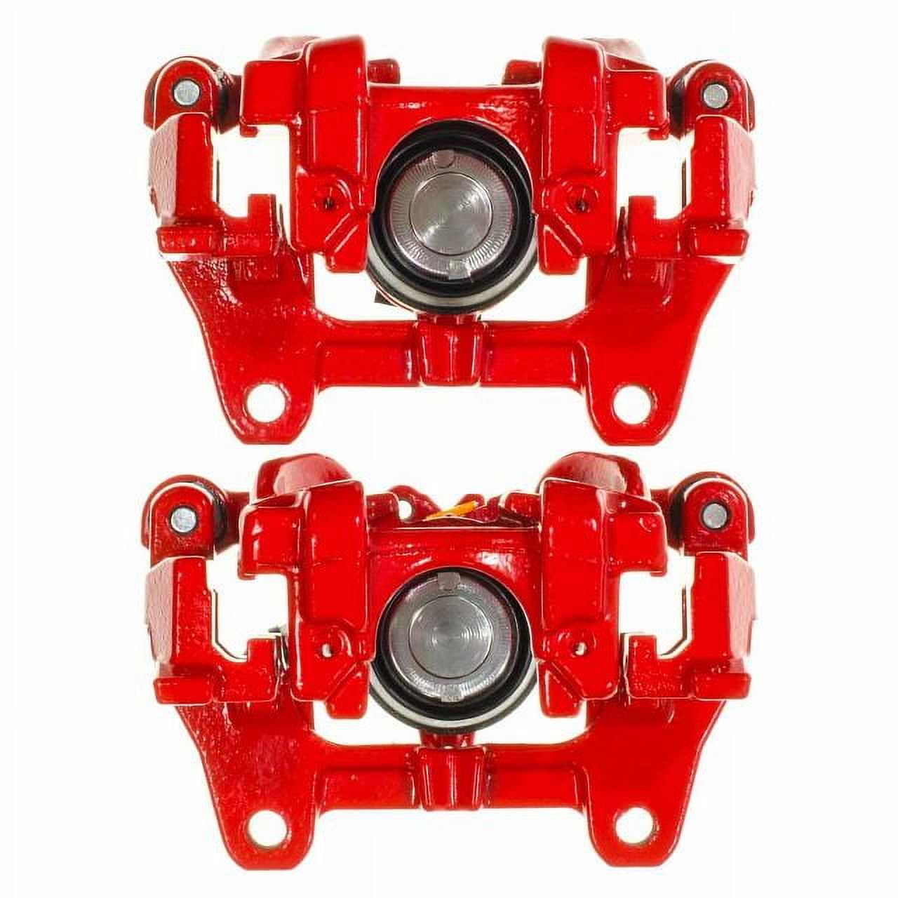 Power Stop Rear Left/Rear Pair of Red Powder Coated Calipers S15140