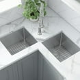 thumbnail image 2 of Ruvati Corner Butterfly Undermount Kitchen Sink 16 Gauge 44" Double Bowl, 2 of 15