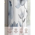 thumbnail image 5 of Blue Grey Spring Floral Sheer Curtains 108 Inch Length 2 Panels Set, Elegant Summer Botanical Voile Window Treatment Semi Sheer Long Curtains Drapes for Bedroom/Living Room/Kitchen 52"x108"x2, 5 of 7