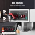 thumbnail image 4 of KFFKFF 12 Cups Commercial Drip Coffee Maker, Coffee Maker Machine with 3 Glass Carafes and 3 Warmer Plates, Stainless Steel Pour Over Coffee Brewer for Restaurant, Office, Cafe, 4 of 9