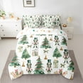 thumbnail image 2 of Manfei Girly Green Tree Bedding Comforter Set 7pcs, Fairy Tale Nutcracker Queen Bedding Sets, Merry Christmas Theme Reversible Queen Sheet Sets, Microfiber Bedroom Decor, 2 of 7