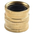 thumbnail image 1 of Solid Brass Garden Hose Adapter Female To Female 3/4 Inch Water Hose Connecter, 1 of 10