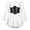 White, variant on LUOGENLI Girls Fashion Girls Pirate Costume Dress off Shoulder Bell Sleeve High Low Ruffle Hat Halloween Cosplay White 11-12 Years