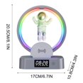 thumbnail image 3 of Puntoco Luz de carga inalámbrica, astronauta decorativo Bluetooth altavoz música reloj despertador, 3 of 5