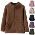 thumbnail image 4 of SGMVNU Boys Girls Jacket Kids Lightweight Outerwear Long Sleeve Fall Spring Coat for 6-18 Years Kids, Full-Zip Jacket With Pockets,Black,11-12 Years, 4 of 4