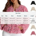 thumbnail image 3 of Rutainlusire Womens Fashion Shiny Sequins Fleece Cardigan Jackets 2026 Women's Casual Solid Color Fall/Winter Sequin Long Sleeve Outwear Jackets Coat Top, 3 of 5