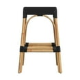 thumbnail image 3 of Home Square 30" Rectangular Rattan Bar Stool in Black - Set of 3, 3 of 7
