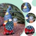 thumbnail image 2 of Escultura enana Lámparas solares Resina Dibujos animados Gnomo Estatuas LED para decoración navideña Sywqhk Para estrenar, 2 of 5