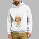 thumbnail image 5 of Ceisia Pet Carrier Hoodie Long-Sleeve for Men with Cotton Fabric Solid Color Drawstring Dogs Cats Pockets White XXXXL Gift, 5 of 5
