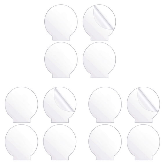 12Pcs Clear Acrylic Sheet Round Panel Thick (4mm) Plastic Acrylic Board for LED Light Base,Sign,DIY Display Projects