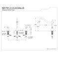 thumbnail image 2 of Kingston Brass KB1796ALLS Heritage Widespread Kitchen Faucet, Polished Nickel, 2 of 2