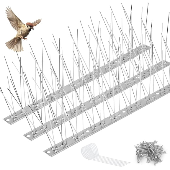 Bird Spikes – Stainless Steel Strips for Bird Deterring – Heavy-Duty Bird Spikes
